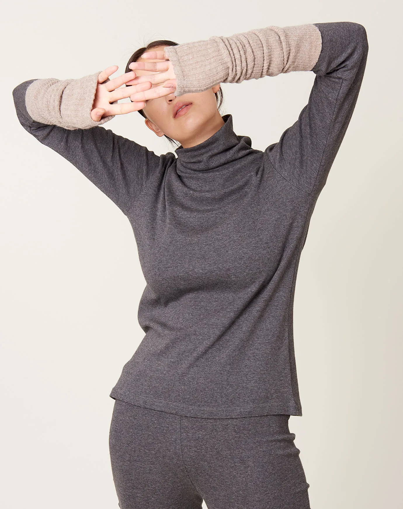 Alpaca Arm and Leg Warmers in Beige