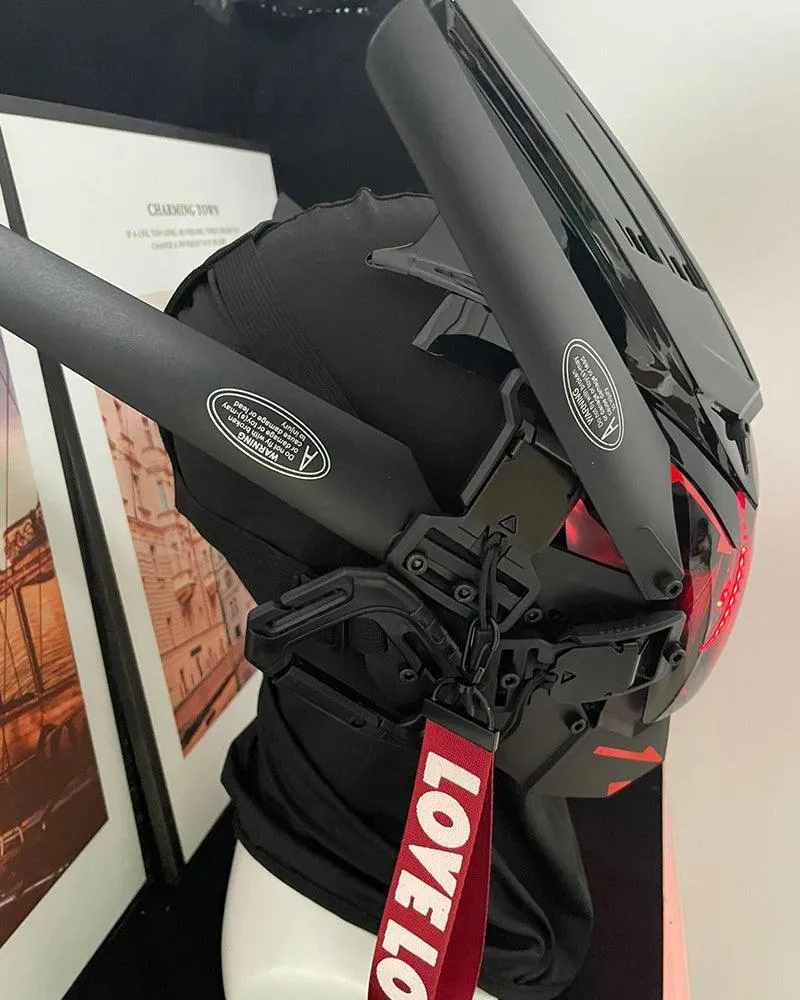 APP-Controlled LED Futuristic Cyberpunk Helmet Mask