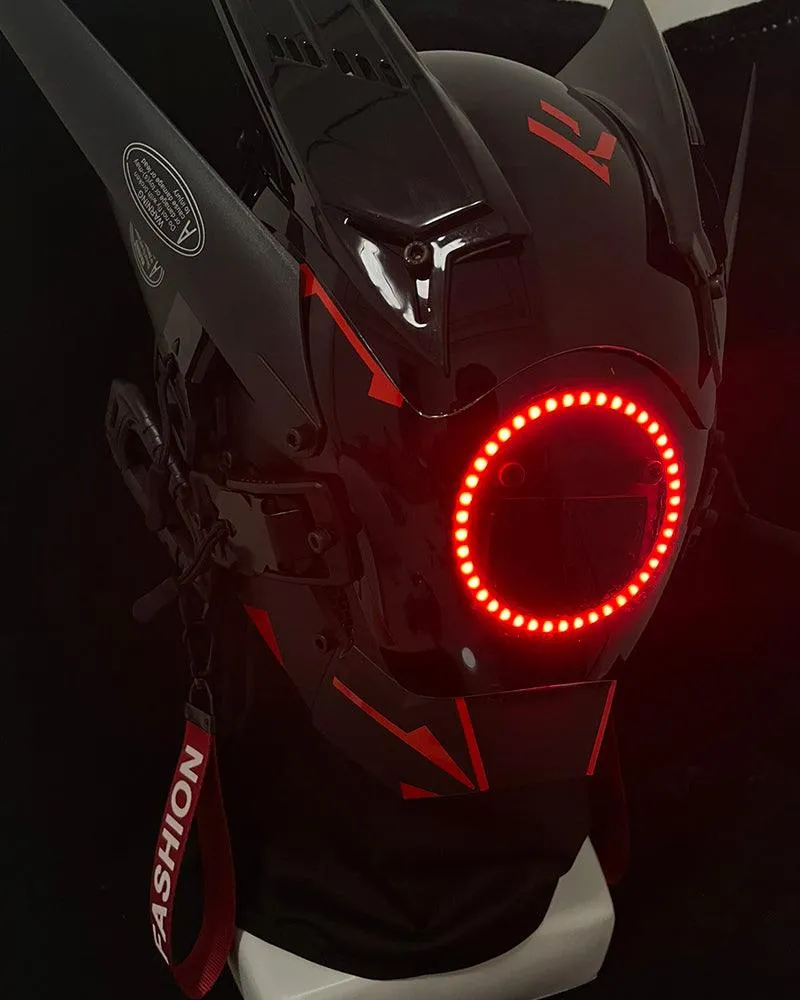 APP-Controlled LED Futuristic Cyberpunk Helmet Mask