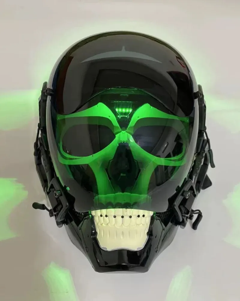 APP-Controlled LED Skull Cyberpunk Helmet Mask