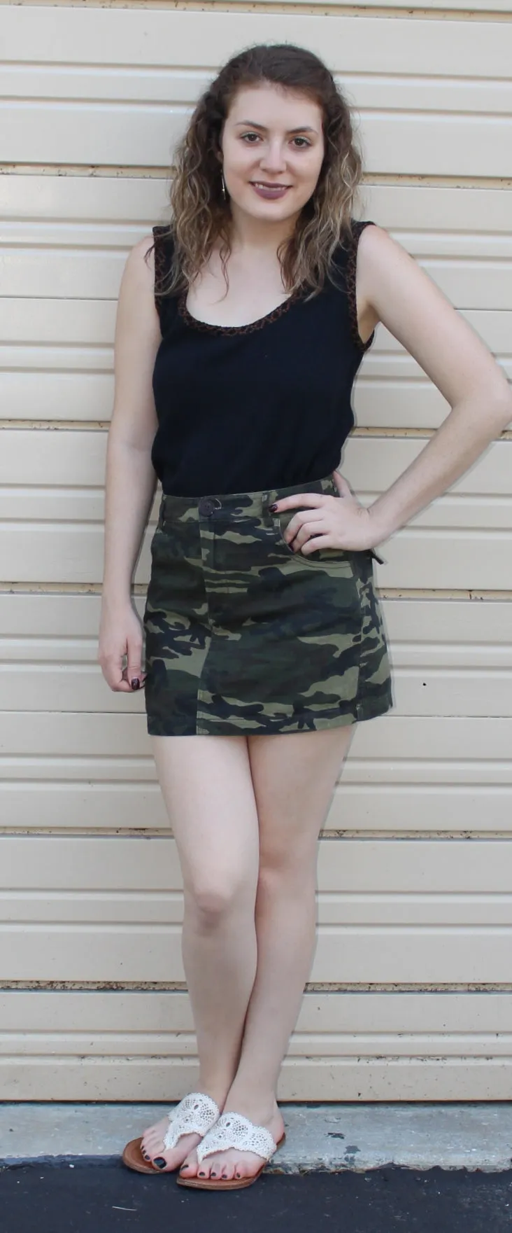 At Ease Camo Skirt, Green