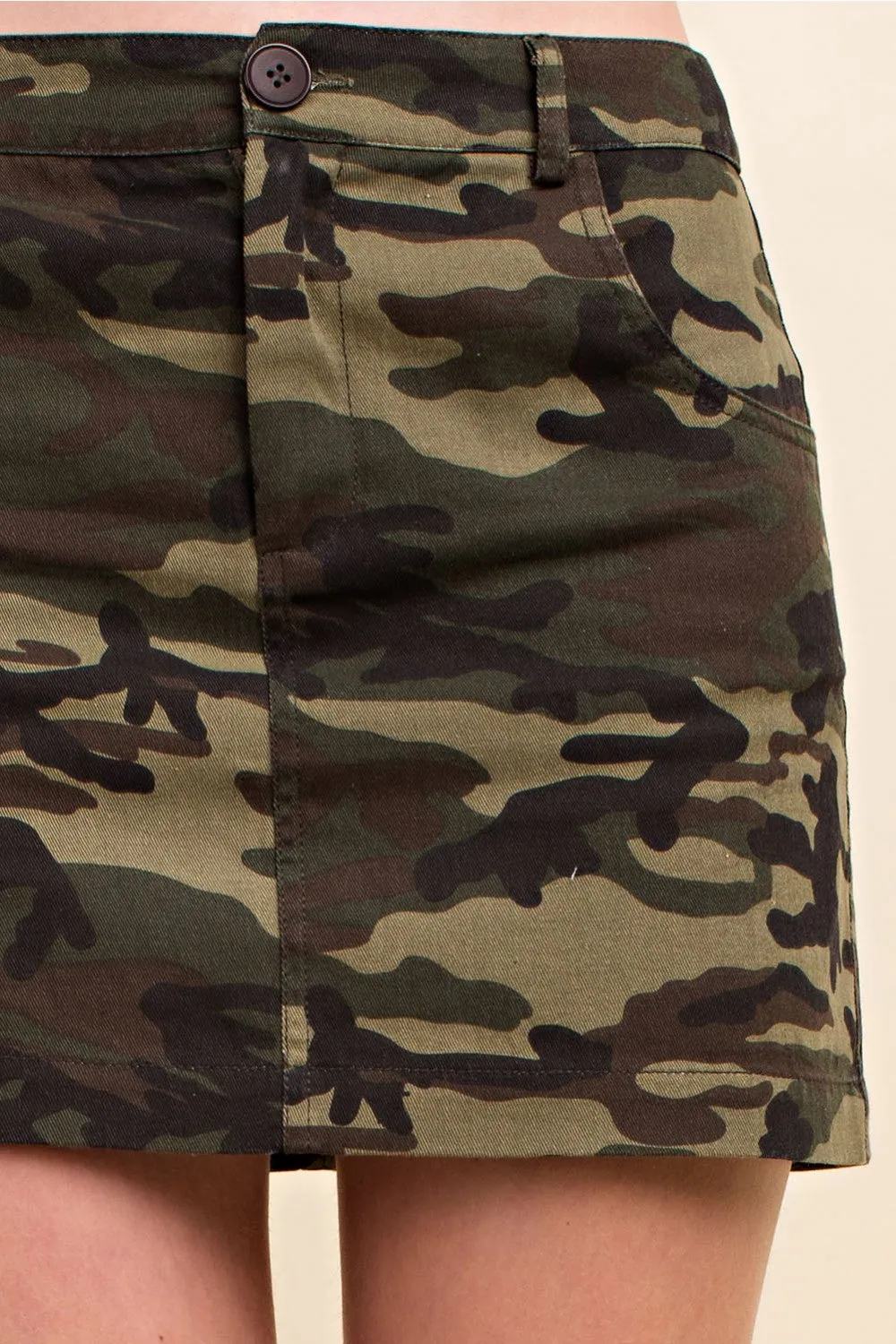 At Ease Camo Skirt, Green