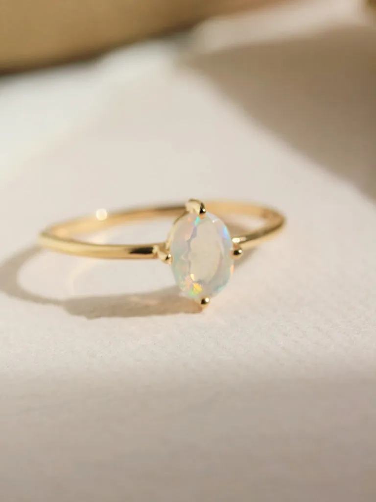 Ava Opal Ring | Little Gold