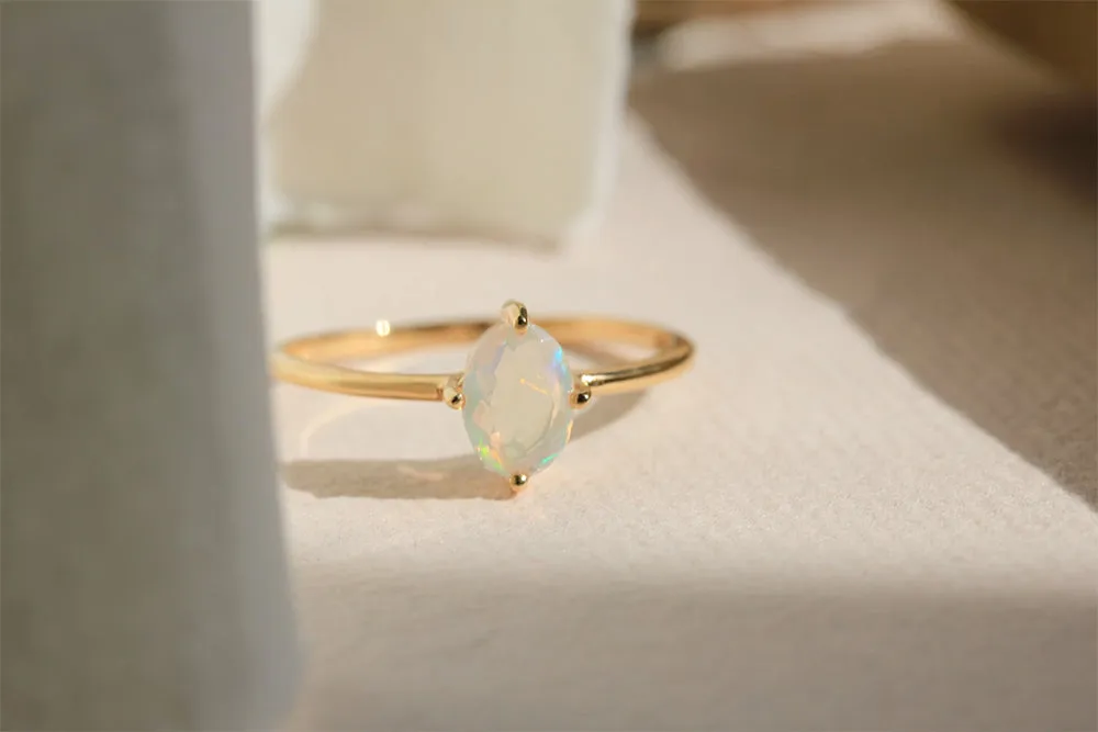 Ava Opal Ring | Little Gold