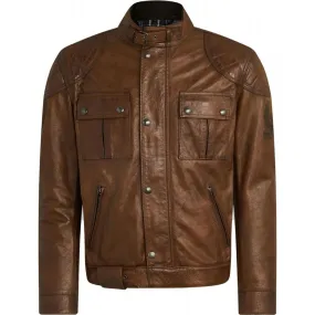 Belstaff Brooklands Hand Waxed Leather Jacket Burnt Cuero