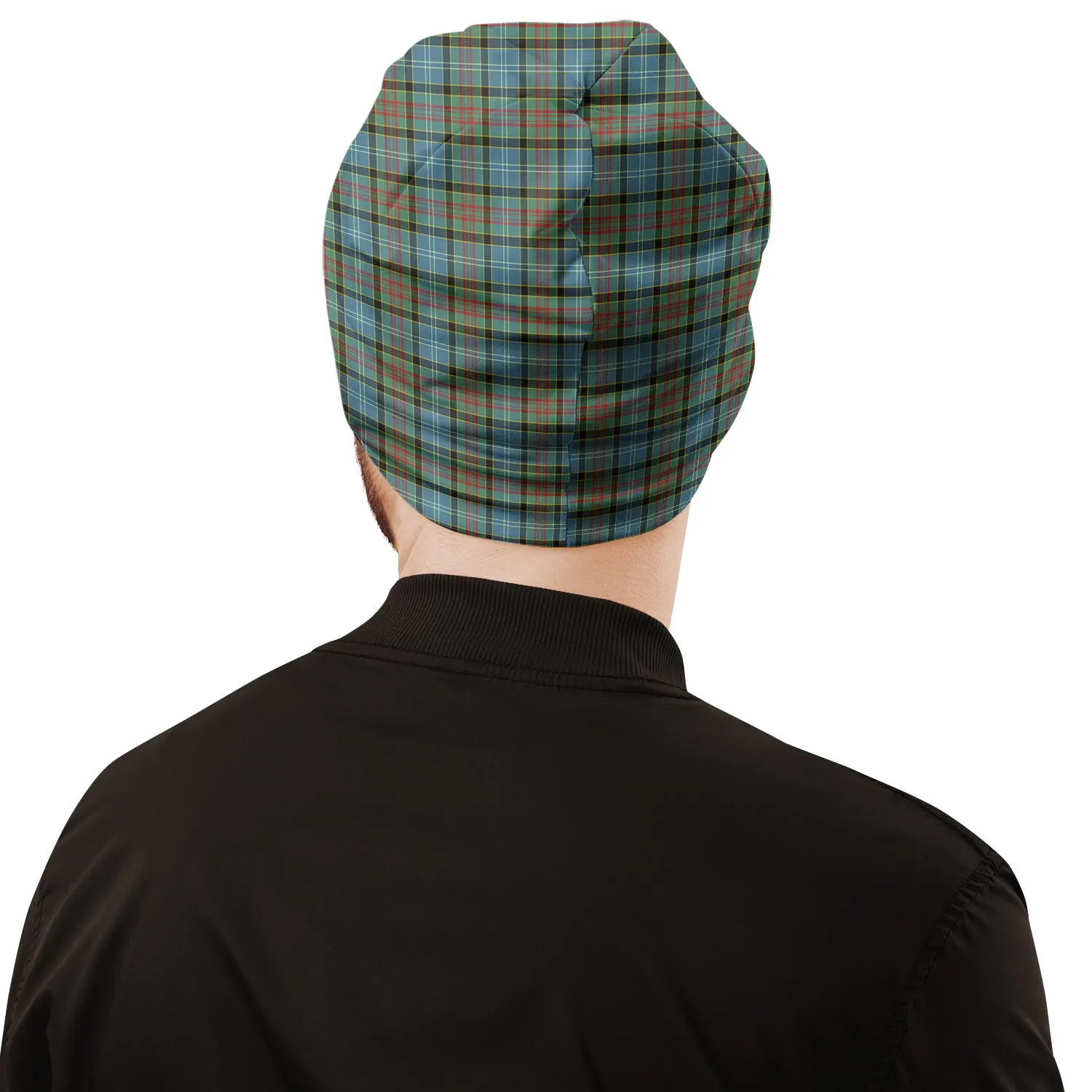 Brisbane Tartan Beanies Hat with Family Crest