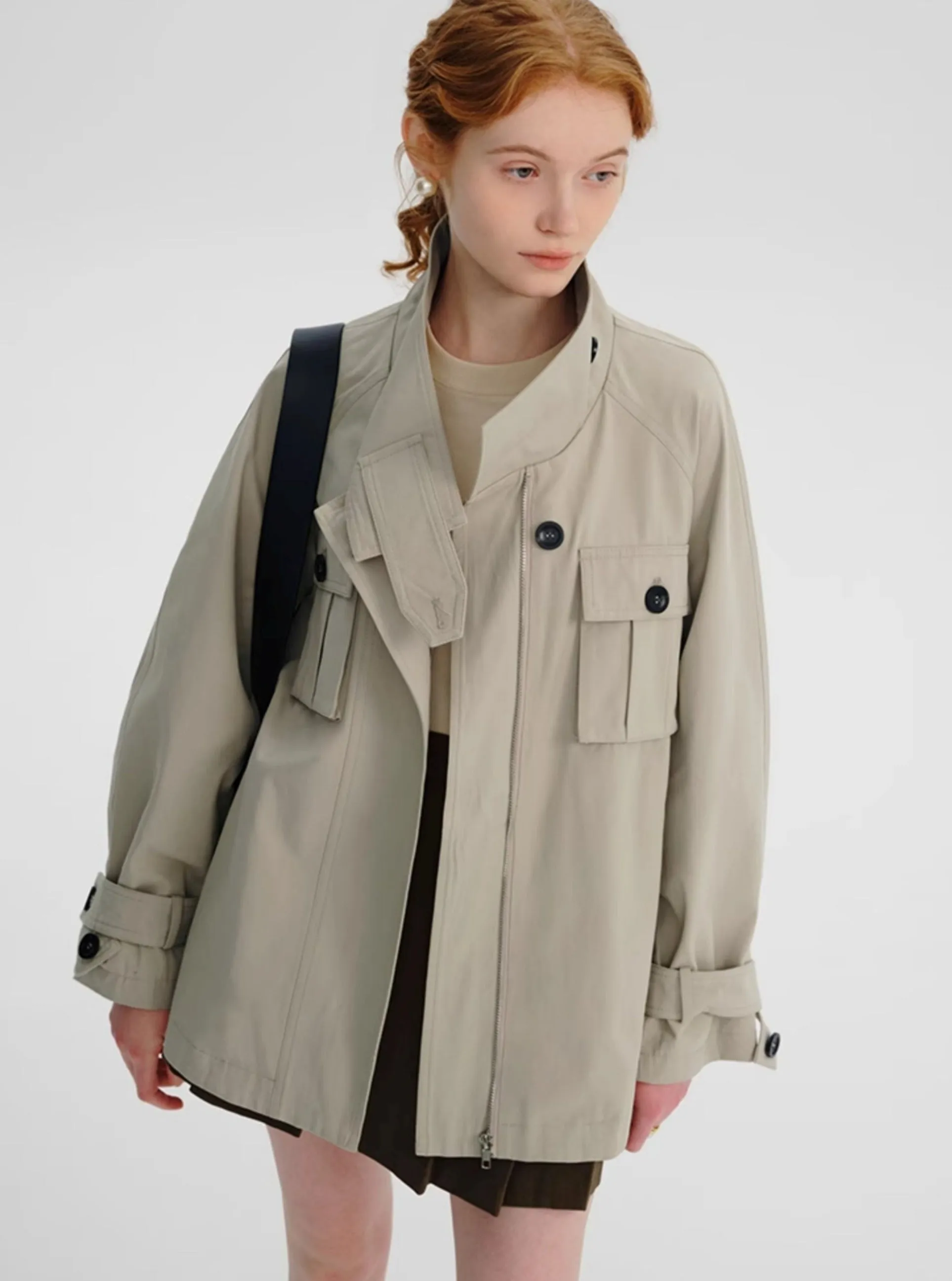 Contemporary Belted Trench Coat