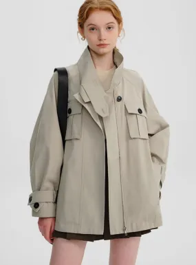 Contemporary Belted Trench Coat