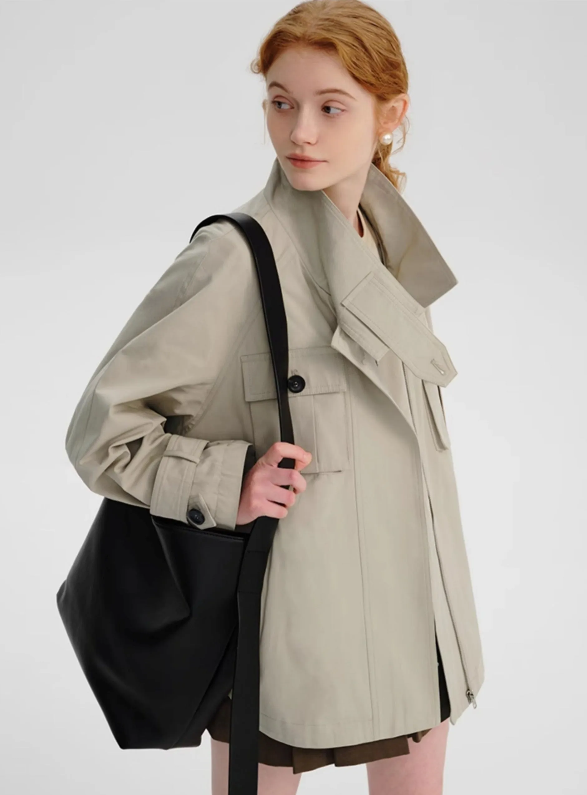 Contemporary Belted Trench Coat