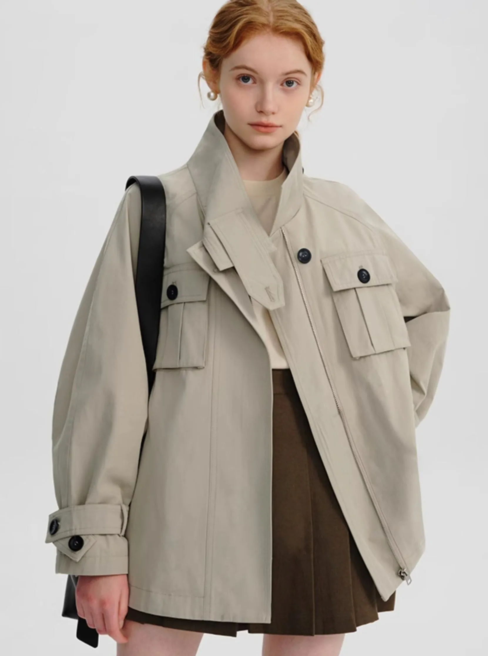 Contemporary Belted Trench Coat