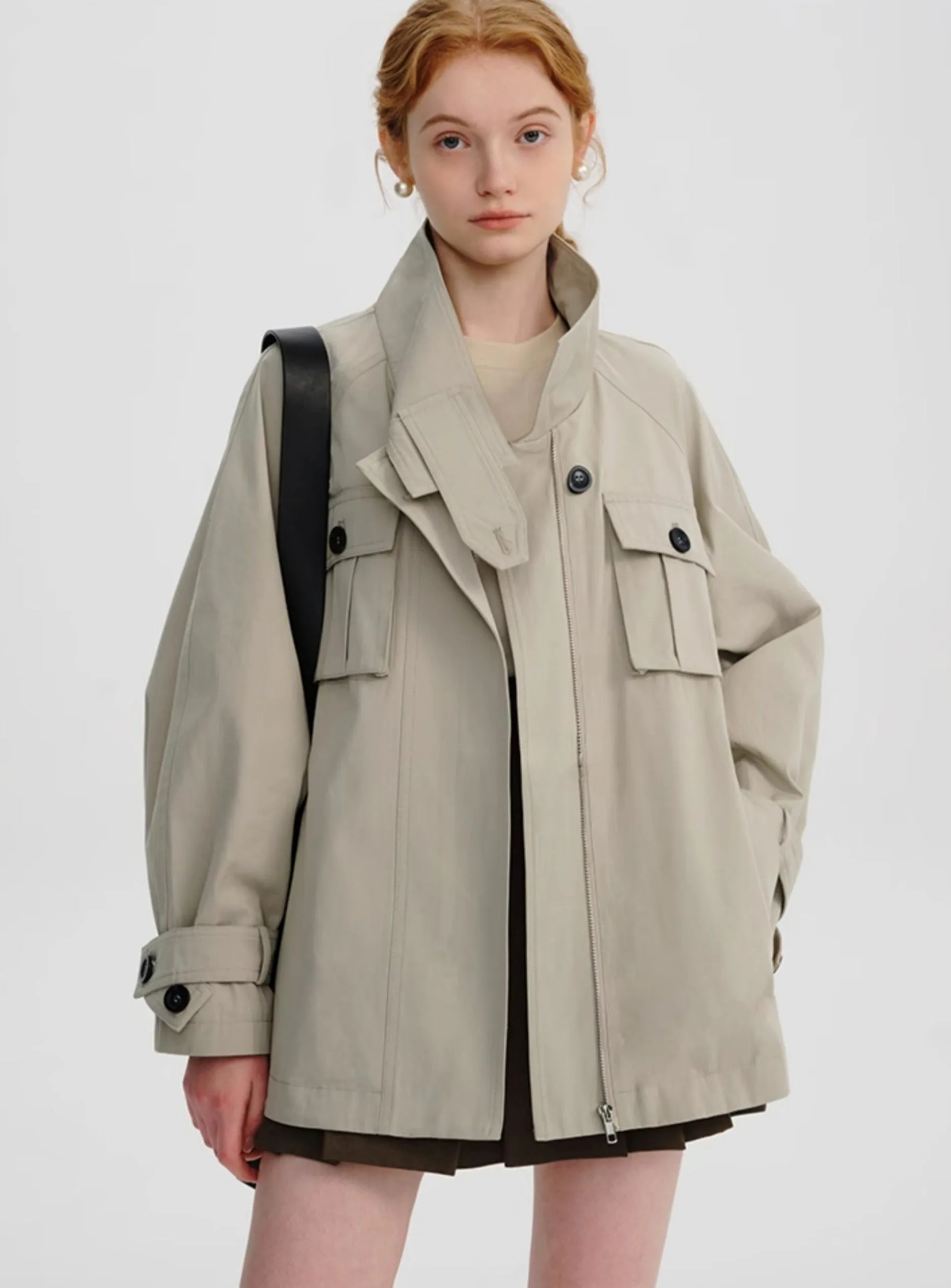 Contemporary Belted Trench Coat