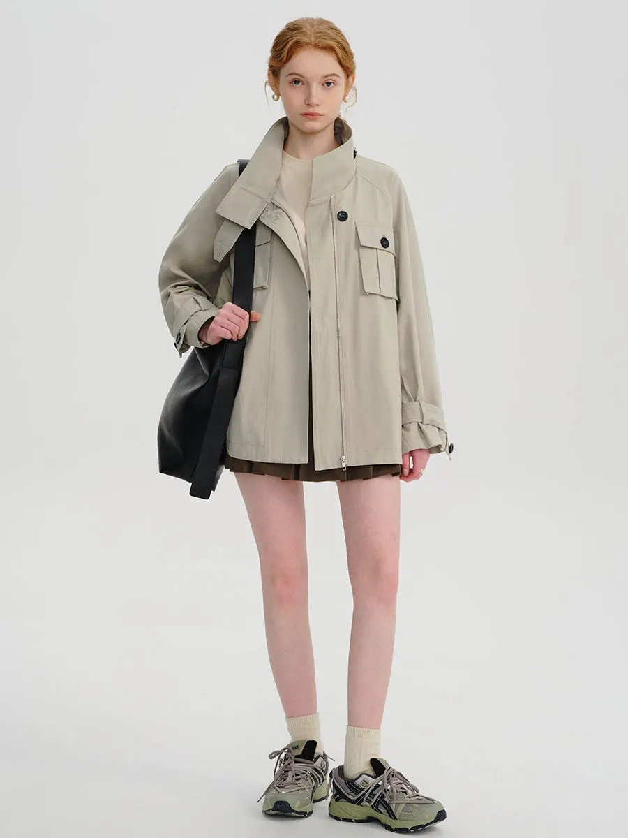 Contemporary Belted Trench Coat