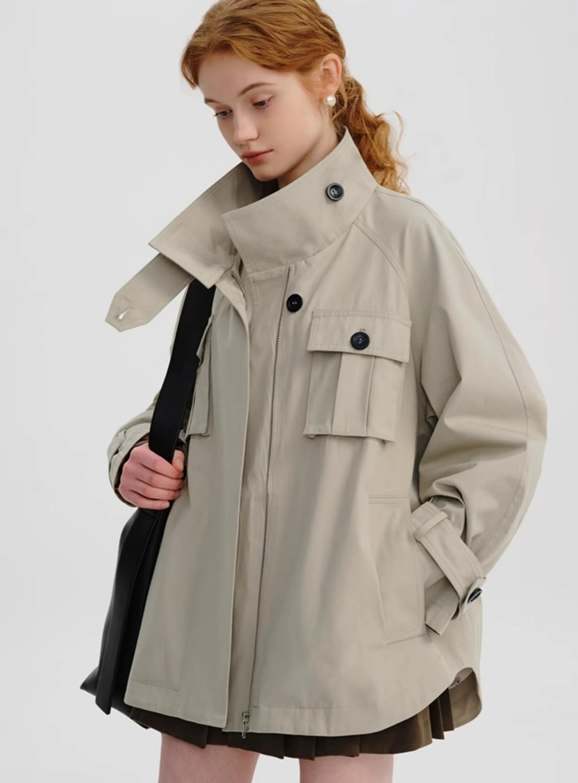 Contemporary Belted Trench Coat