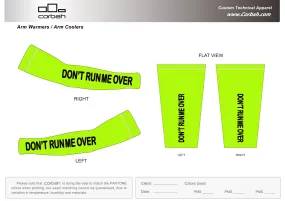 Don't Run Me Over Fluorescent Green Arm Warmers