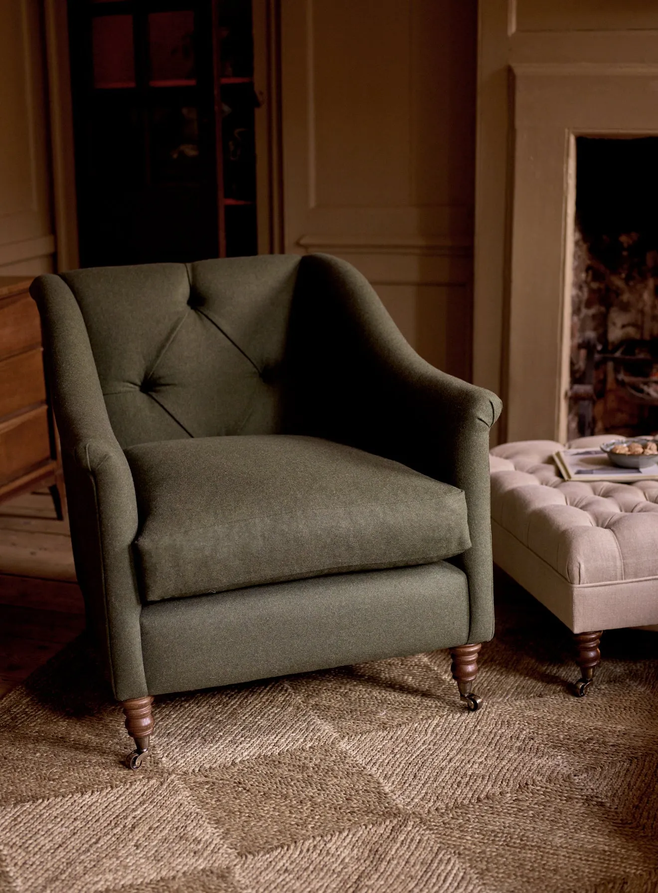 Elbert Armchair, Heritage Ochre Stripe