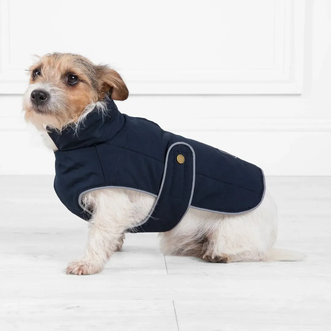 Fairfax & Favor Charlotte Padded Dog Coat in Navy