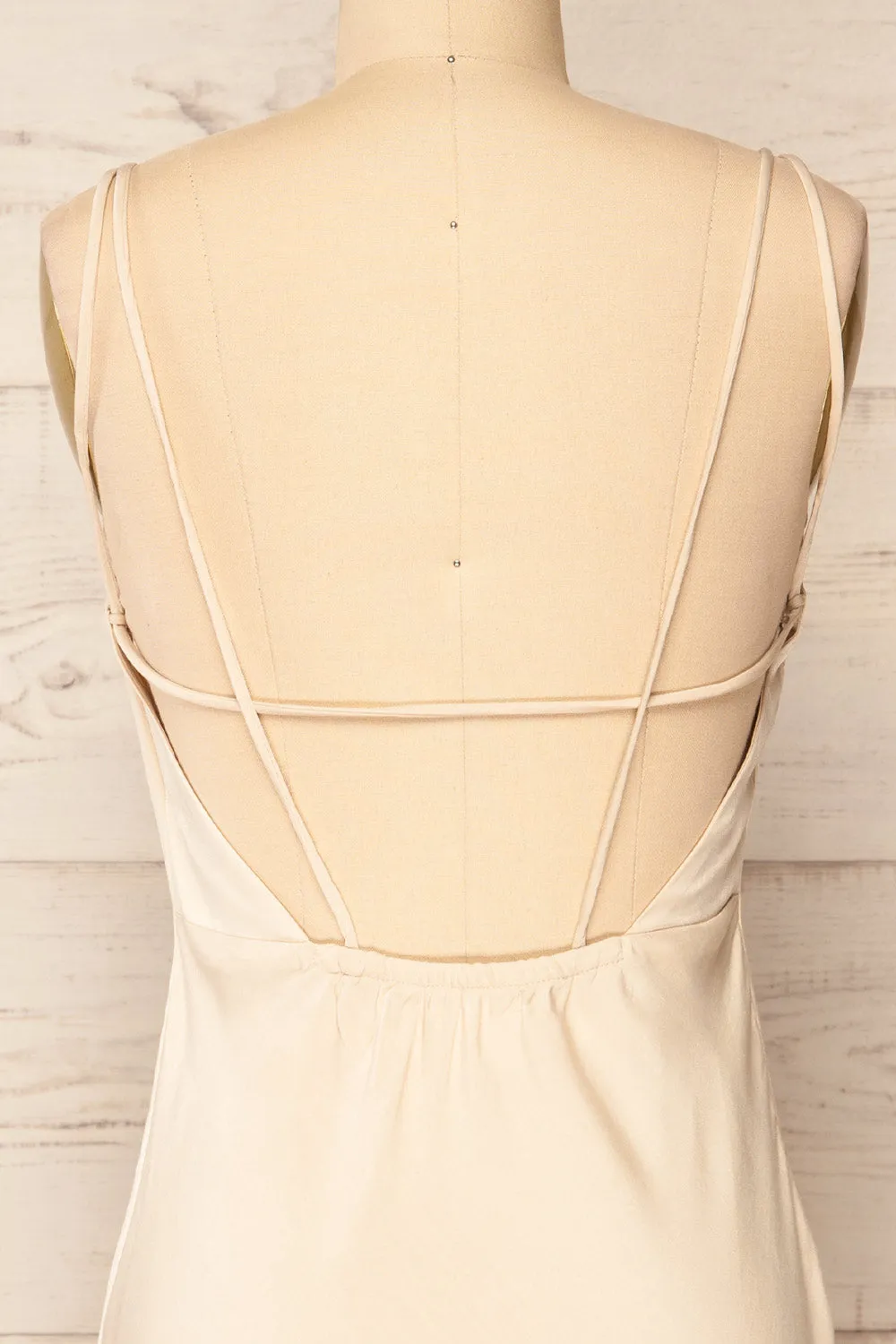 Frostwind | Short Satin Dress w/ Double Straps
