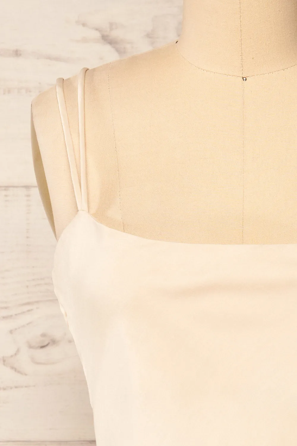 Frostwind | Short Satin Dress w/ Double Straps
