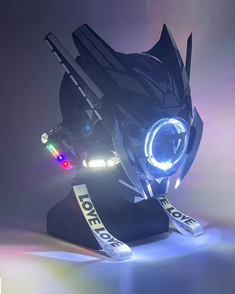 Futuristic Warrior LED Cyberpunk Helmet Mask