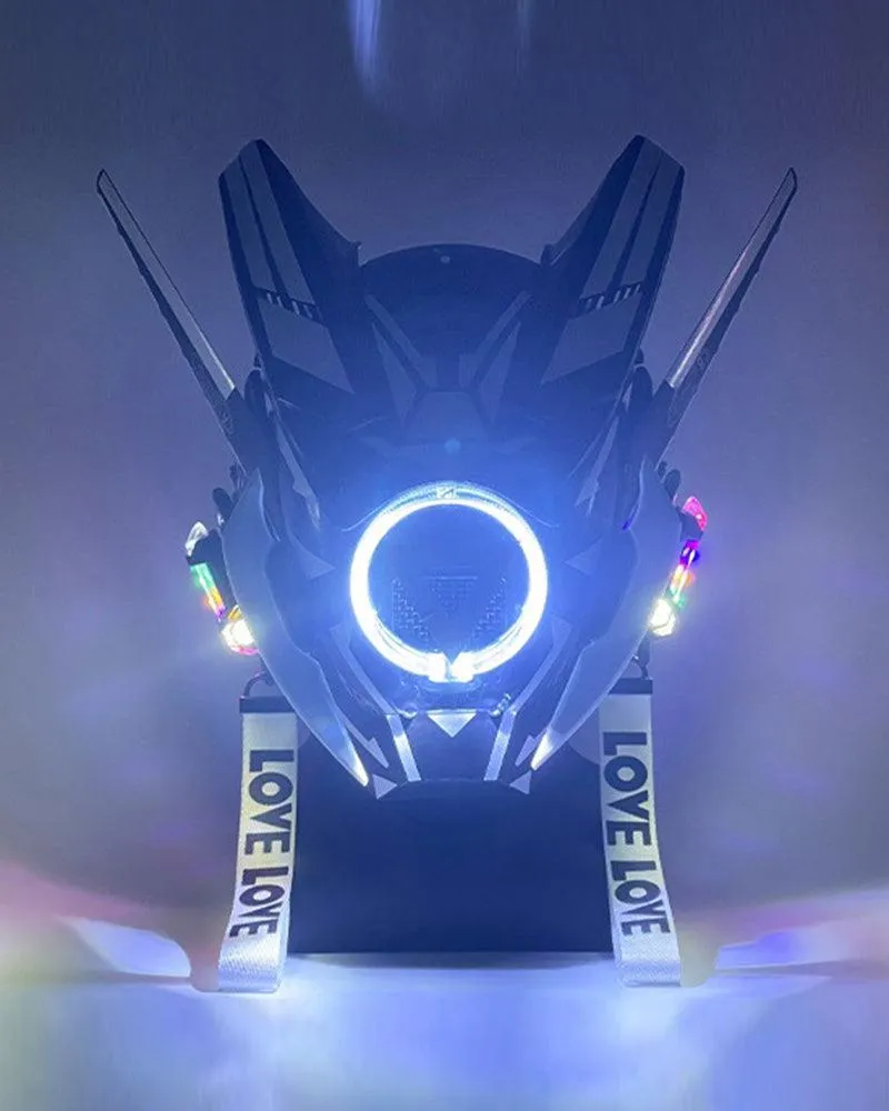 Futuristic Warrior LED Cyberpunk Helmet Mask