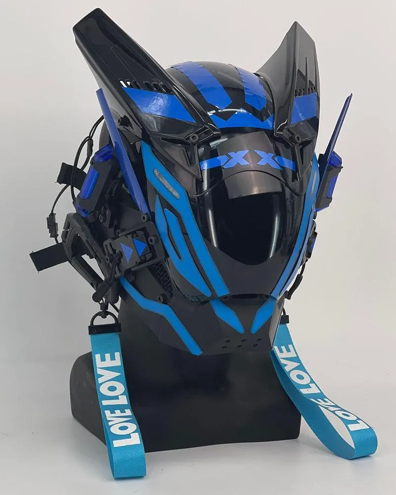 Futuristic Warrior LED Cyberpunk Helmet Mask