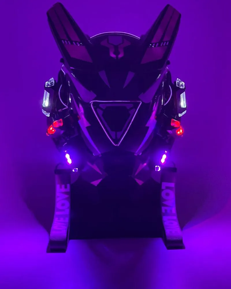Futuristic Warrior LED Cyberpunk Helmet Mask