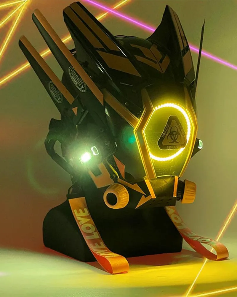 Futuristic Warrior LED Cyberpunk Helmet Mask