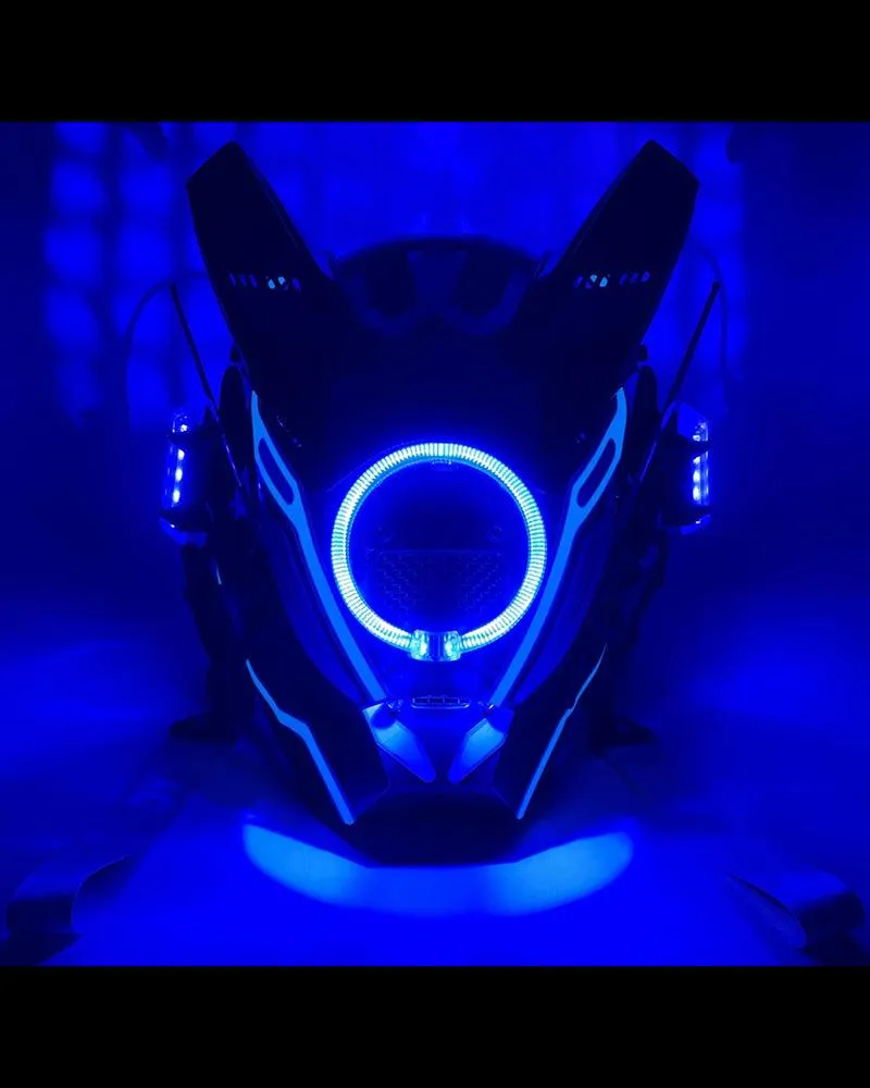 Futuristic Warrior LED Cyberpunk Helmet Mask