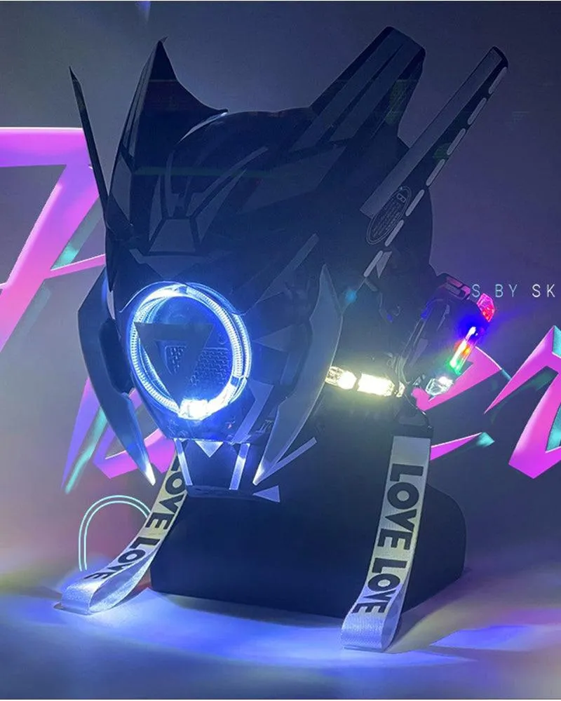 Futuristic Warrior LED Cyberpunk Helmet Mask