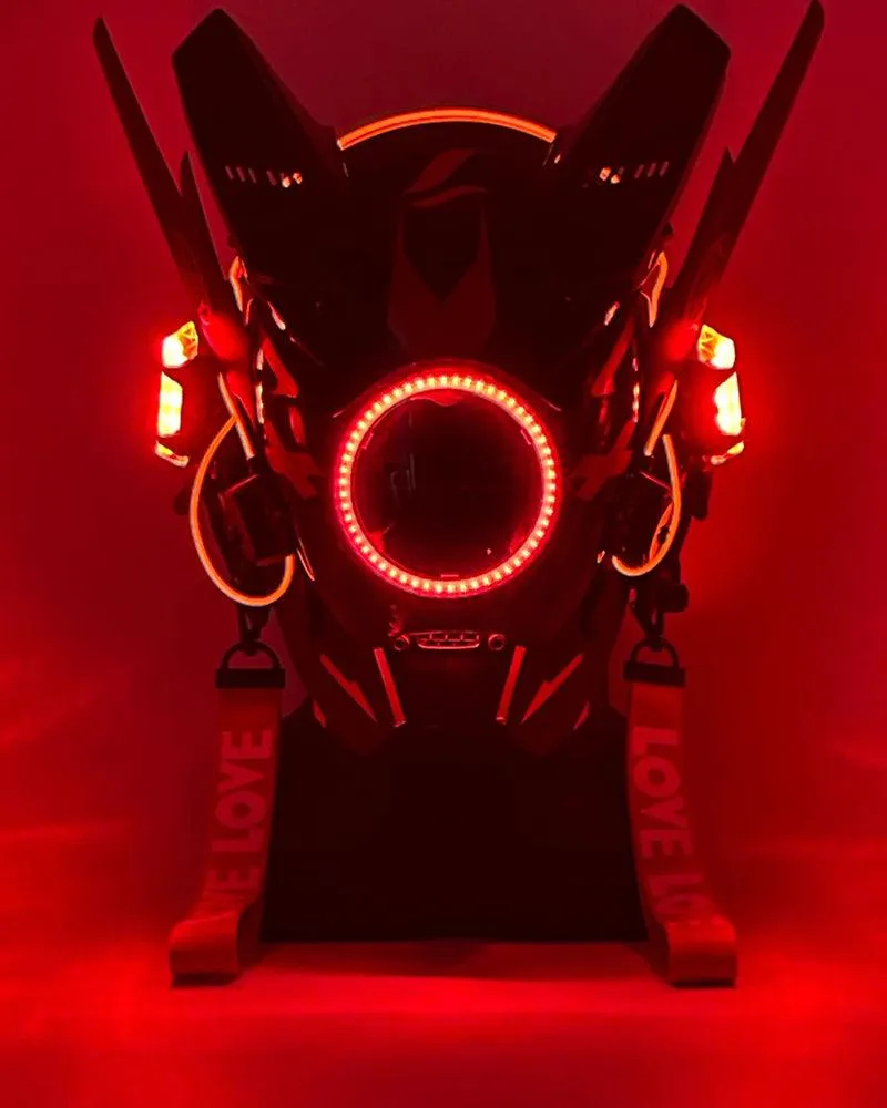 Futuristic Warrior LED Cyberpunk Helmet Mask