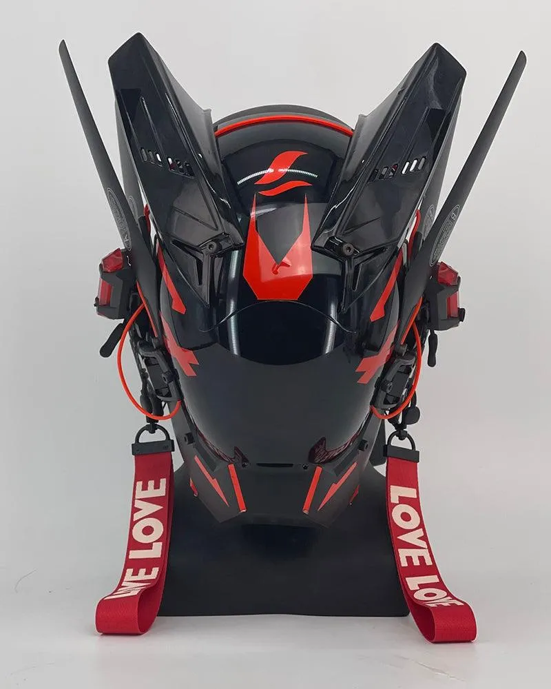 Futuristic Warrior LED Cyberpunk Helmet Mask