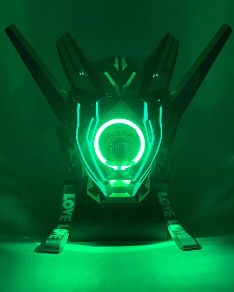 Futuristic Warrior LED Cyberpunk Helmet Mask