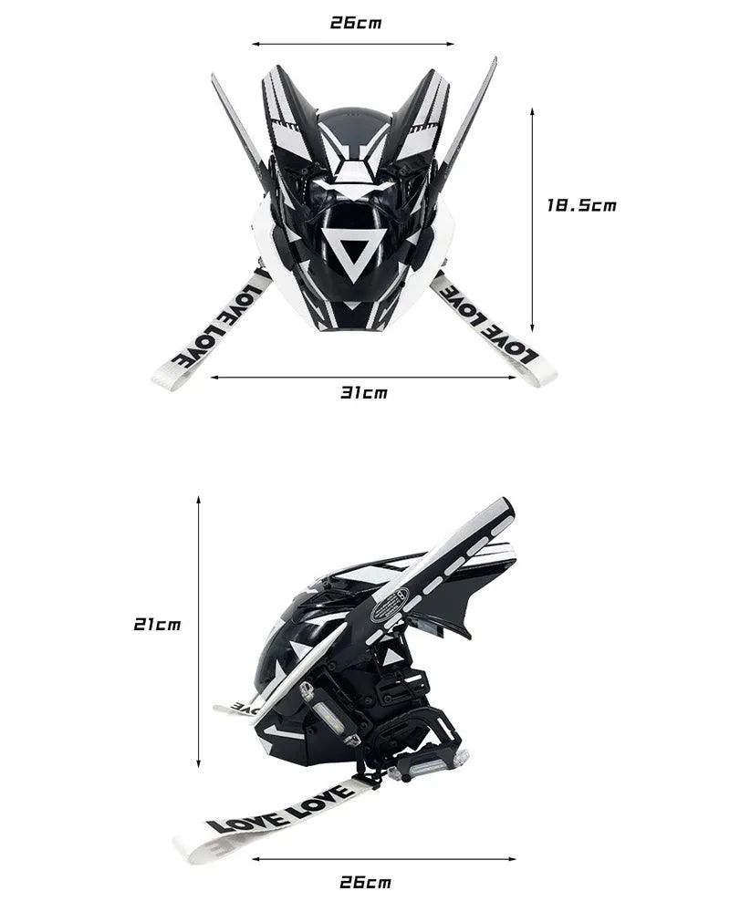 Futuristic Warrior LED Cyberpunk Helmet Mask