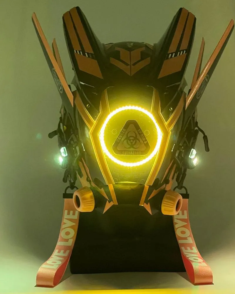 Futuristic Warrior LED Cyberpunk Helmet Mask
