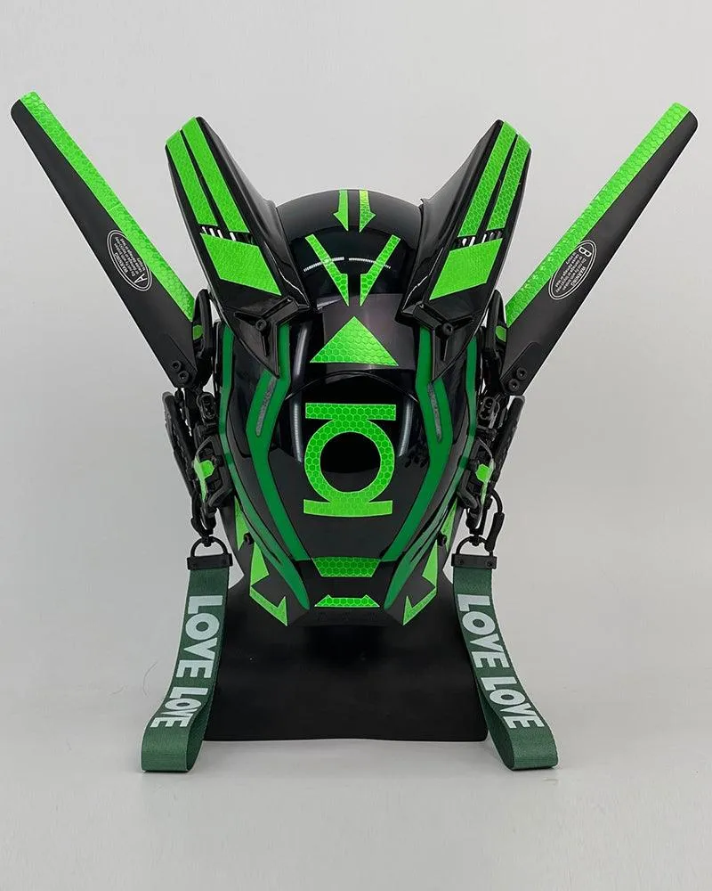 Futuristic Warrior LED Cyberpunk Helmet Mask