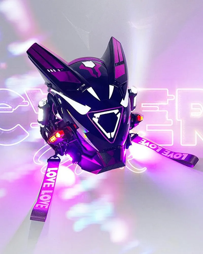 Futuristic Warrior LED Cyberpunk Helmet Mask