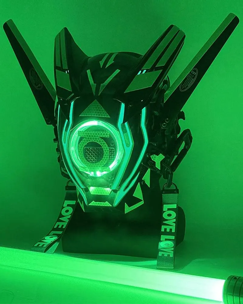 Futuristic Warrior LED Cyberpunk Helmet Mask