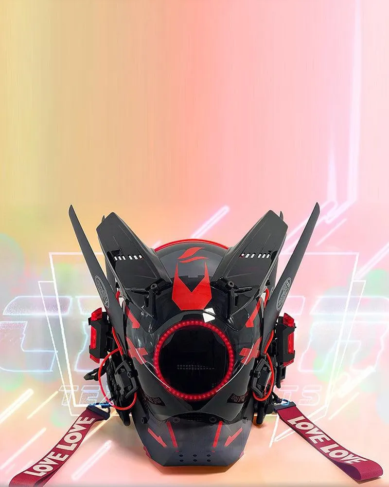 Futuristic Warrior LED Cyberpunk Helmet Mask