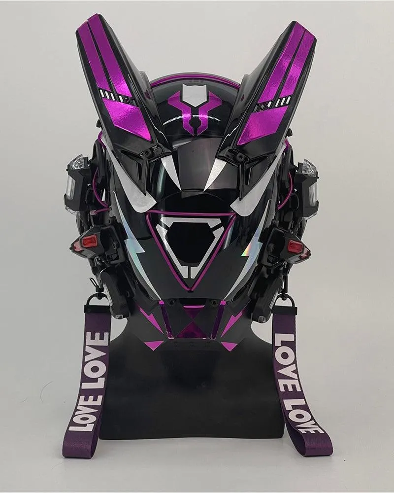 Futuristic Warrior LED Cyberpunk Helmet Mask