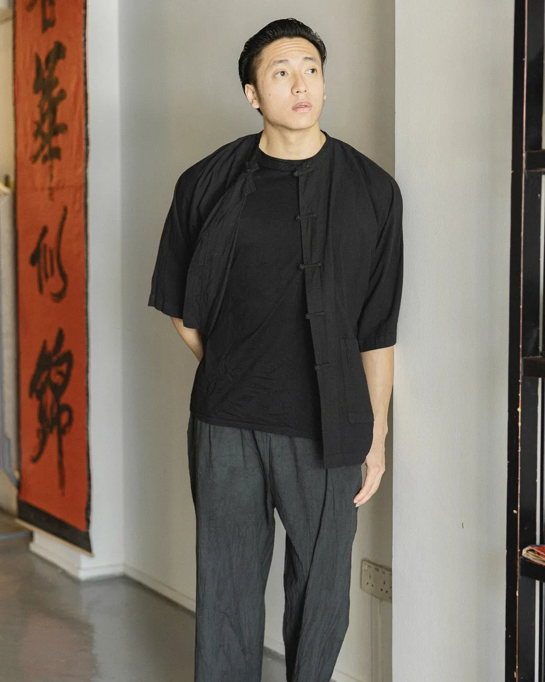 Hand-dyed Chinese Button Jacket (Royal Blue #25)