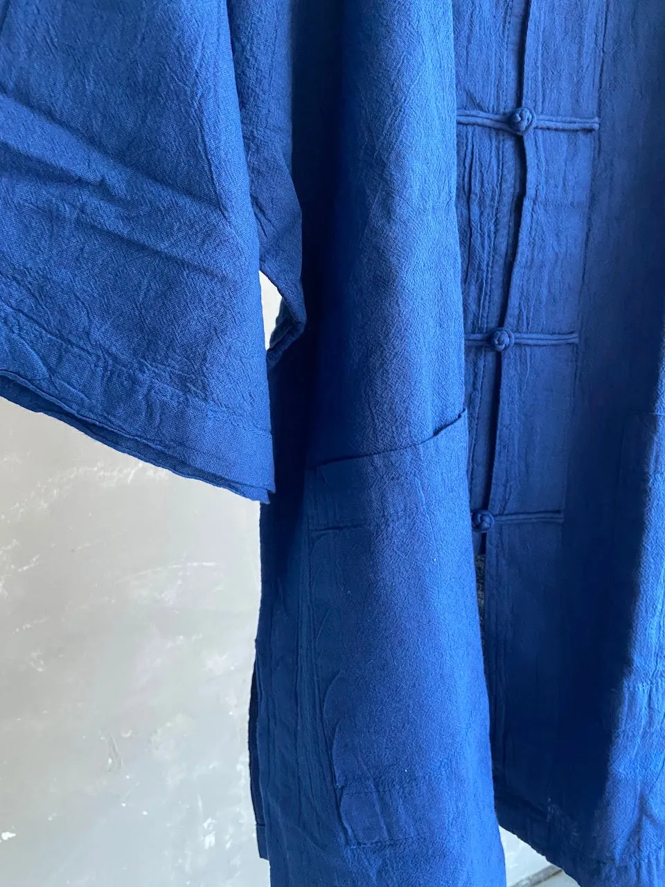 Hand-dyed Chinese Button Jacket (Royal Blue #25)