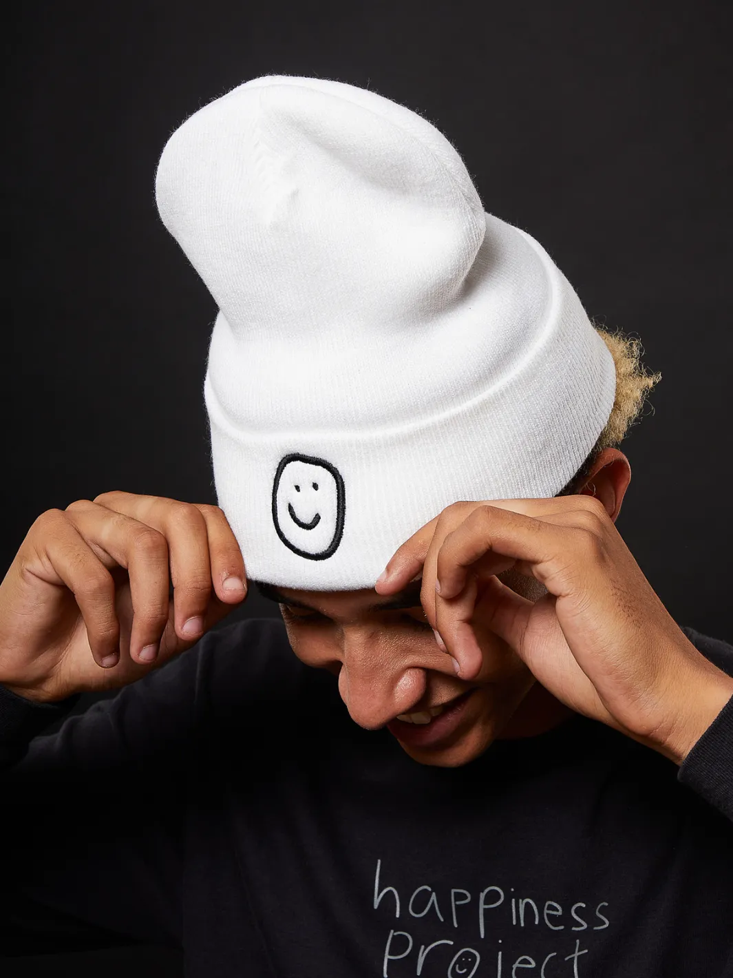 Happiness Beanie - White