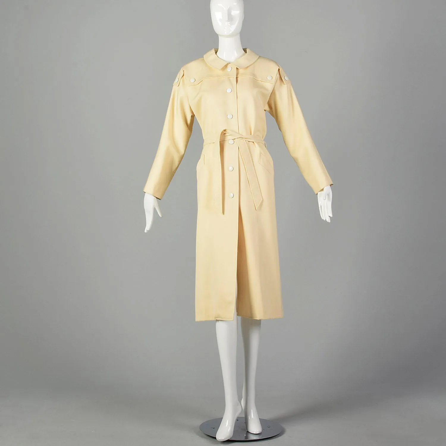 Large Pierre Cardin 1970s Tan Trench Coat