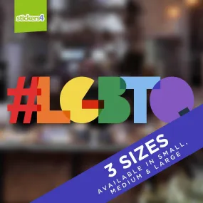 #LGBTQ (Hashtag LGBTQ) - Pride Window Decoration