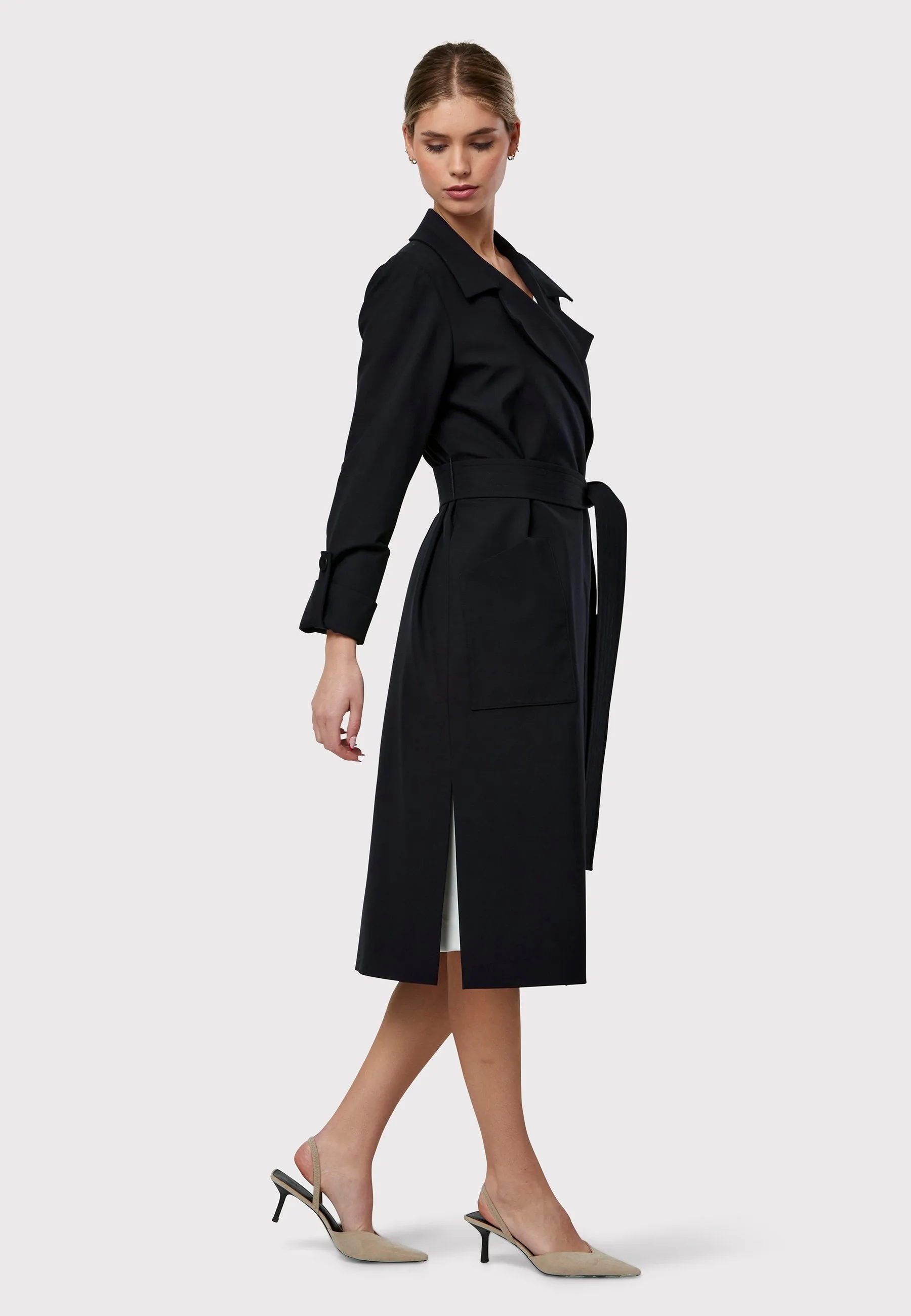 Lydiah Dark Navy Trench