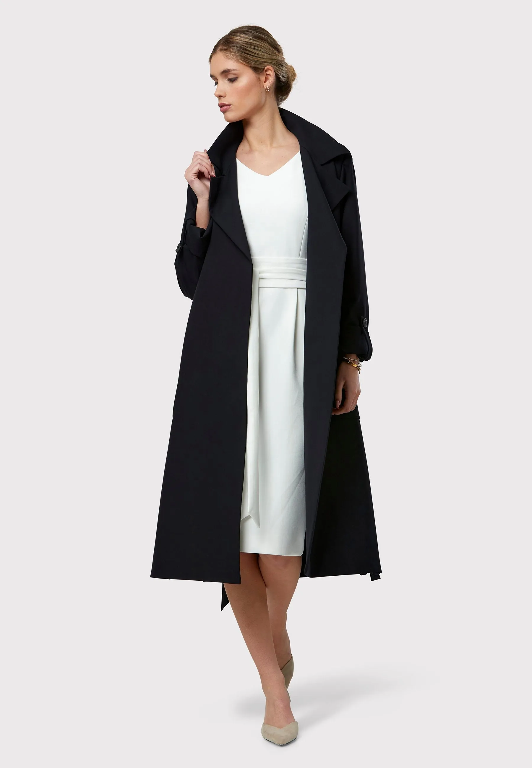 Lydiah Dark Navy Trench