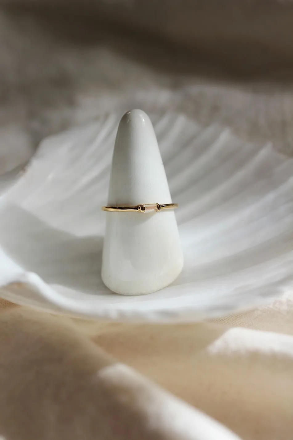 Moonstone Vesper Ring | Little Gold