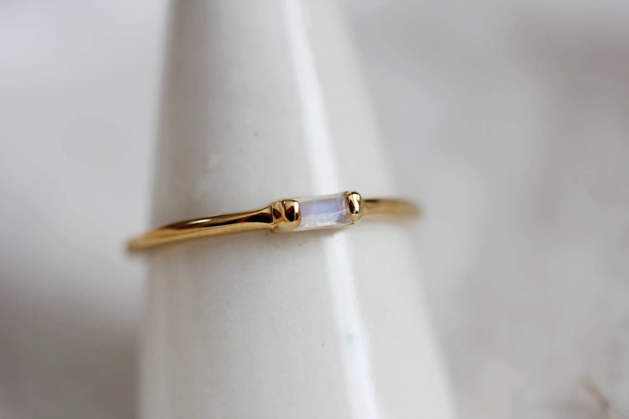 Moonstone Vesper Ring | Little Gold