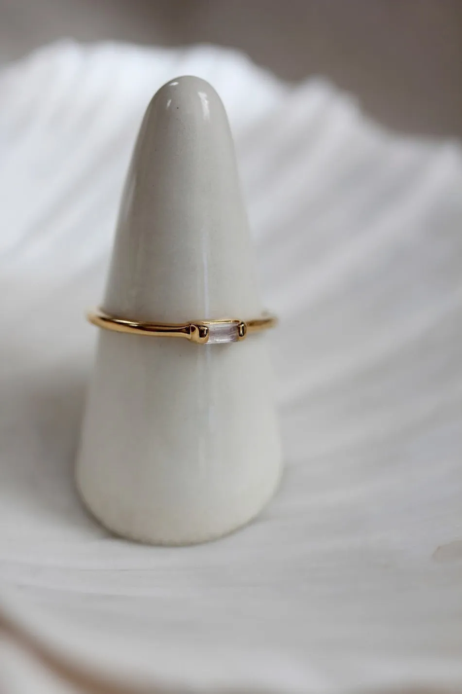 Moonstone Vesper Ring | Little Gold