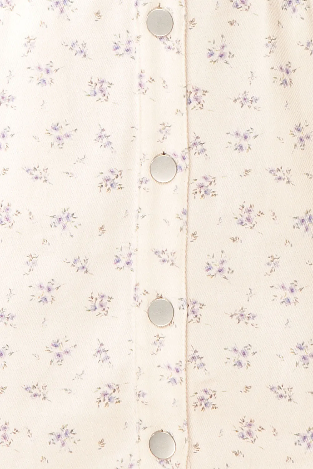 Nadine | Short Floral Denim Dress w/ Pockets
